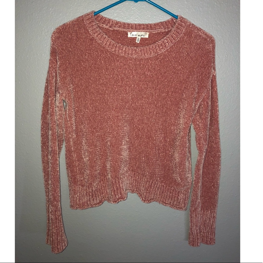 Pink fluffy sweater